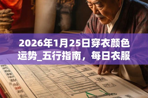 2026年1月25日穿衣颜色运势_五行指南，每日衣服颜色幸运色