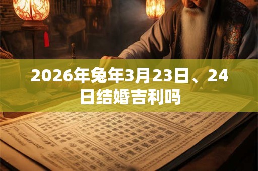 2026年兔年3月23日、24日结婚吉利吗