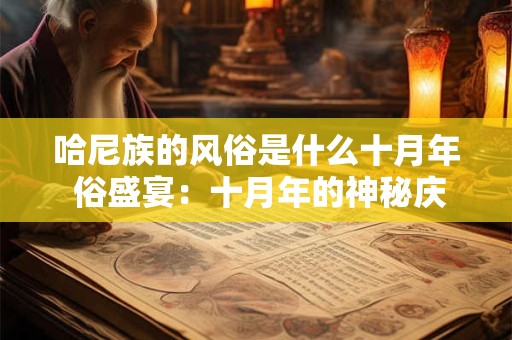 哈尼族的风俗是什么十月年 俗盛宴：十月年的神秘庆典