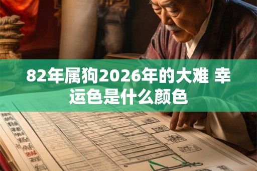 82年属狗2026年的大难 幸运色是什么颜色