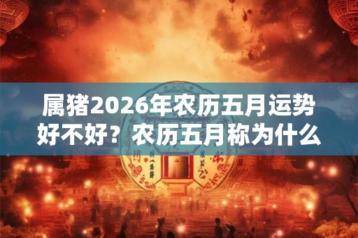 属猪2026年农历五月运势好不好？农历五月称为什么月？