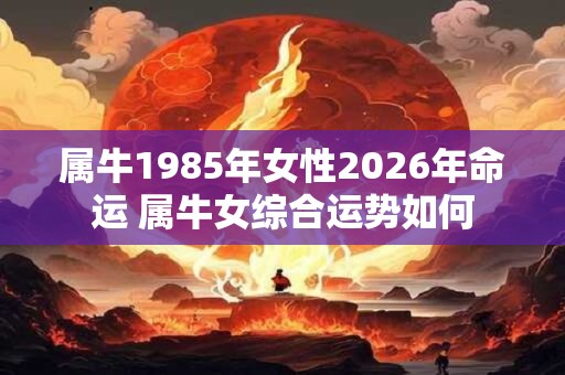 属牛1985年女性2026年命运 属牛女综合运势如何 属牛1985年女性2026年命运 属牛女综合运势如何
