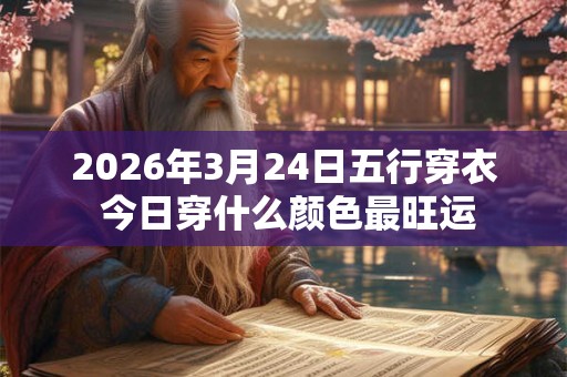 2026年3月24日五行穿衣 今日穿什么颜色最旺运