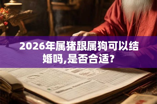 2026年属猪跟属狗可以结婚吗,是否合适？