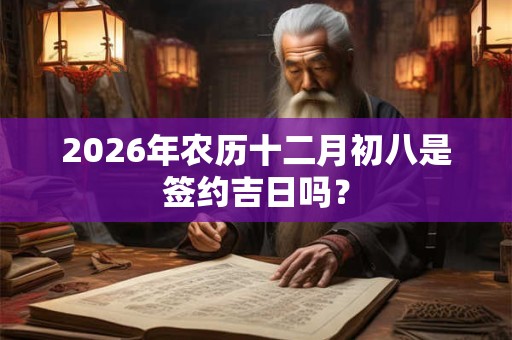 2026年农历十二月初八是签约吉日吗？