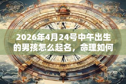 2026年4月24号中午出生的男孩怎么起名，命理如何？