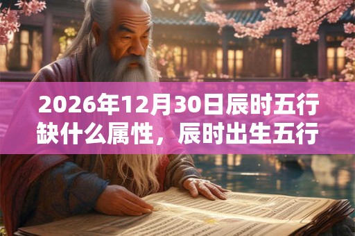 2026年12月30日辰时五行缺什么属性，辰时出生五行缺什么