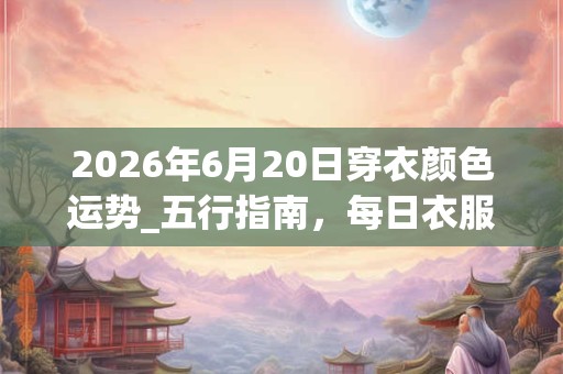 2026年6月20日穿衣颜色运势_五行指南，每日衣服颜色幸运色