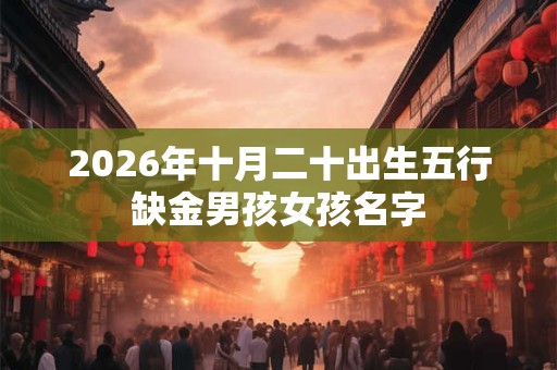 2026年十月二十出生五行缺金男孩女孩名字