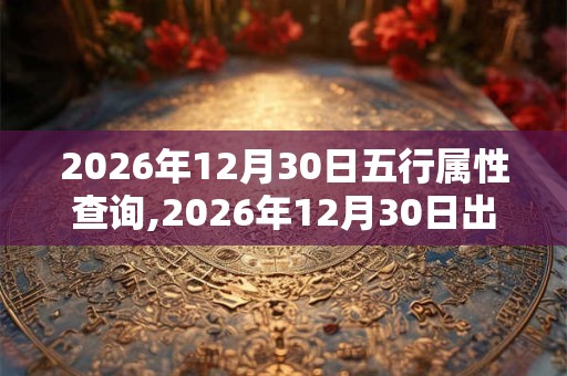 2026年12月30日五行属性查询,2026年12月30日出生五行属什么