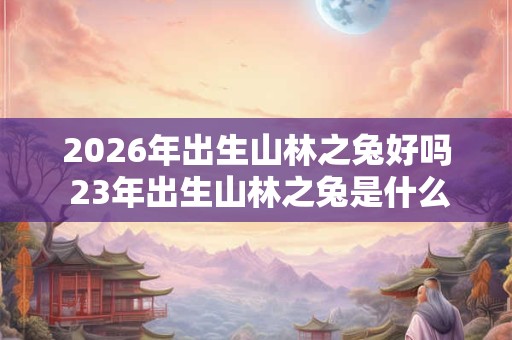 2026年出生山林之兔好吗 23年出生山林之兔是什么命