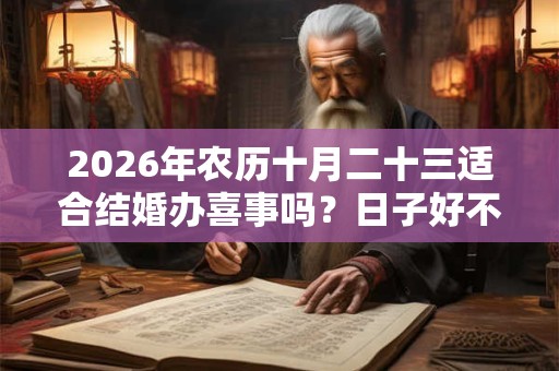 2026年农历十月二十三适合结婚办喜事吗？日子好不好？