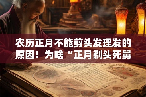 农历正月不能剪头发理发的原因！为啥“正月剃头死舅舅”