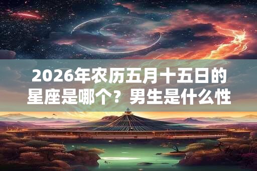 2026年农历五月十五日的星座是哪个？男生是什么性格？