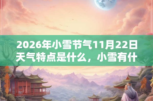 2026年小雪节气11月22日天气特点是什么，小雪有什么讲究？