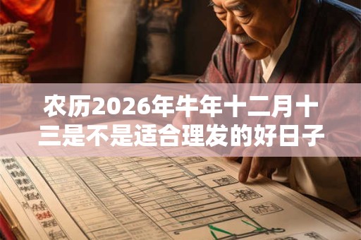 农历2026年牛年十二月十三是不是适合理发的好日子？