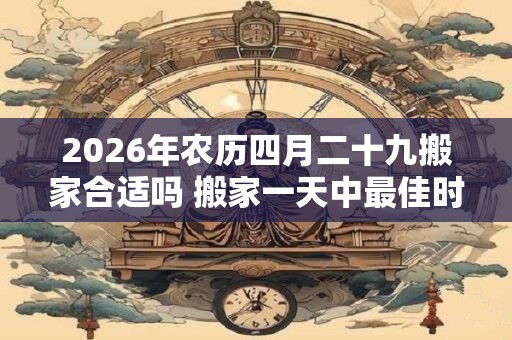 2026年农历四月二十九搬家合适吗 搬家一天中最佳时间
