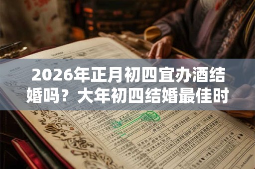 2026年正月初四宜办酒结婚吗？大年初四结婚最佳时间？