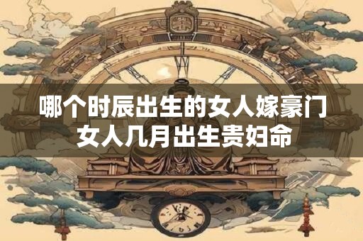 哪个时辰出生的女人嫁豪门 女人几月出生贵妇命