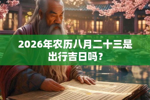 2026年农历八月二十三是出行吉日吗？