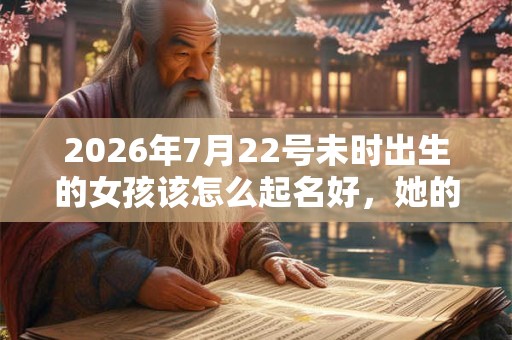 2026年7月22号未时出生的女孩该怎么起名好，她的五行八字是什么？