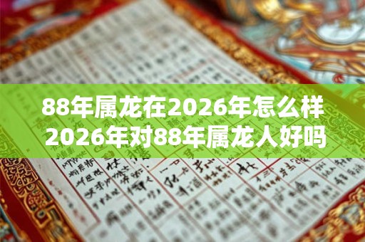 88年属龙在2026年怎么样 2026年对88年属龙人好吗