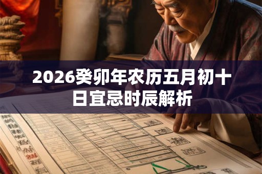 2026癸卯年农历五月初十日宜忌时辰解析