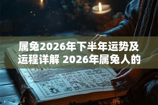 属兔2026年下半年运势及运程详解 2026年属兔人的全年每月运势