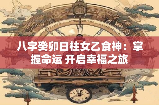 八字癸卯日柱女乙食神：掌握命运 开启幸福之旅