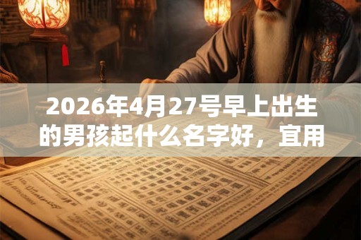 2026年4月27号早上出生的男孩起什么名字好，宜用哪些名字呢？