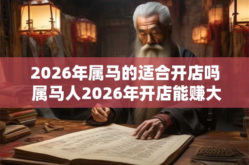 2026年属马的适合开店吗 属马人2026年开店能赚大钱吗