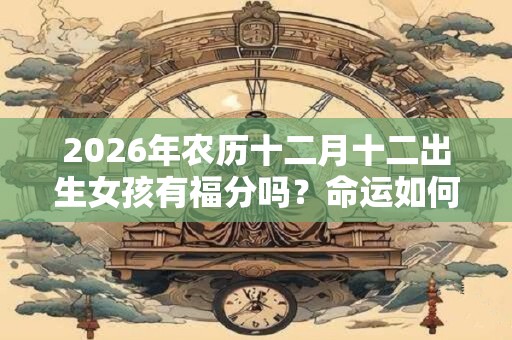 2026年农历十二月十二出生女孩有福分吗？命运如何？