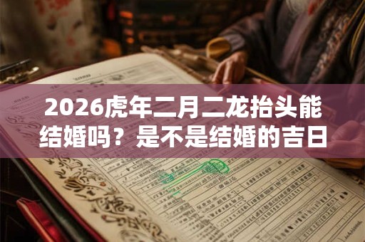 2026虎年二月二龙抬头能结婚吗？是不是结婚的吉日？