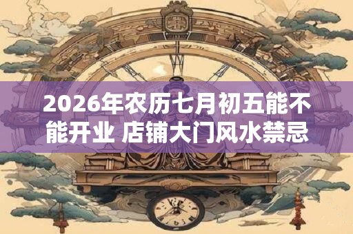 2026年农历七月初五能不能开业 店铺大门风水禁忌