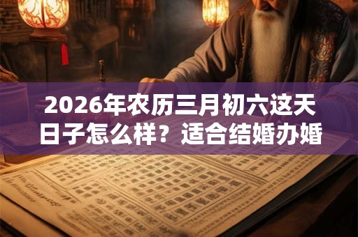 2026年农历三月初六这天日子怎么样？适合结婚办婚礼吗？