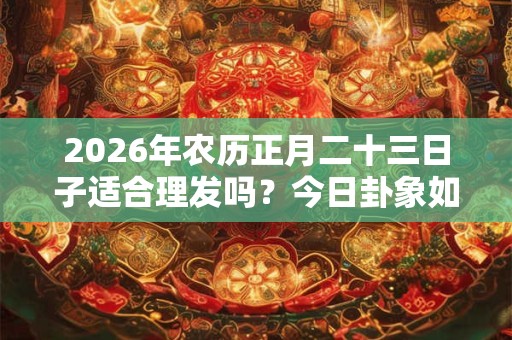 2026年农历正月二十三日子适合理发吗？今日卦象如何？