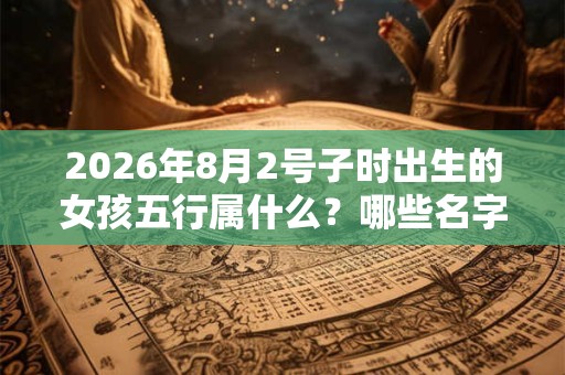 2026年8月2号子时出生的女孩五行属什么？哪些名字适合