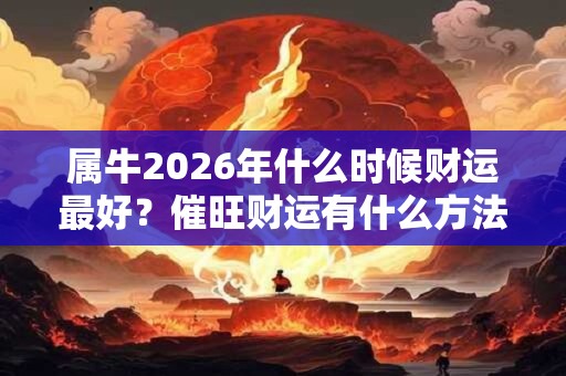 属牛2026年什么时候财运最好？催旺财运有什么方法？