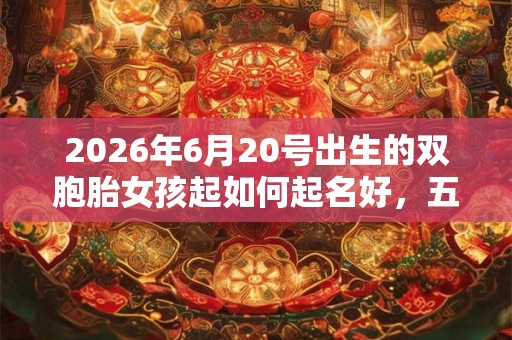 2026年6月20号出生的双胞胎女孩起如何起名好，五行属什么？