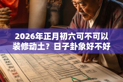 2026年正月初六可不可以装修动土？日子卦象好不好？