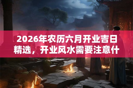 2026年农历六月开业吉日精选，开业风水需要注意什么？