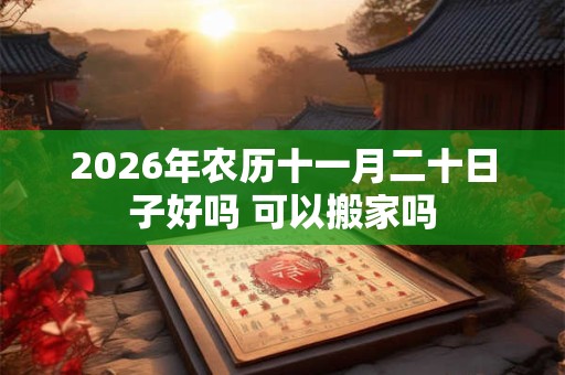 2026年农历十一月二十日子好吗 可以搬家吗
