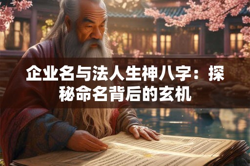 企业名与法人生神八字：探秘命名背后的玄机