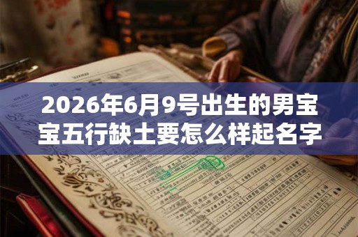 2026年6月9号出生的男宝宝五行缺土要怎么样起名字