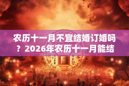 农历十一月不宜结婚订婚吗？2026年农历十一月能结婚吗？