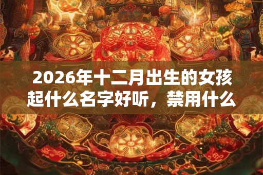 2026年十二月出生的女孩起什么名字好听，禁用什么字