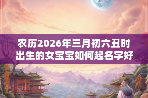 农历2026年三月初六丑时出生的女宝宝如何起名字好听，五行属什么