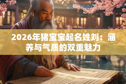 2026年猪宝宝起名姓刘：涵养与气质的双重魅力