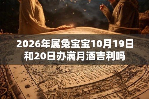 2026年属兔宝宝10月19日和20日办满月酒吉利吗