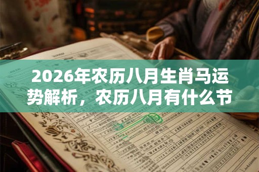 2026年农历八月生肖马运势解析，农历八月有什么节日？